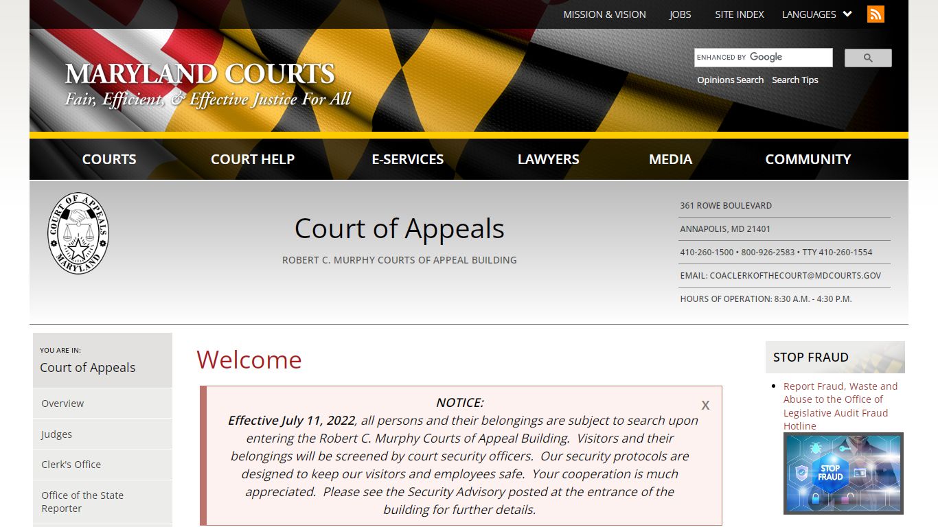 Welcome | Maryland Courts